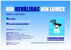 Participa nas concentracións contra as reválidas hoxe durante o recreo diante dos centros de ensino